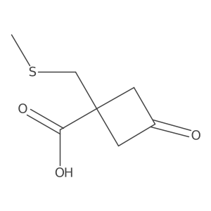 1-[(Methylsulfanyl)methyl]-3-oxocyclobutane-1-carboxylic acid Structure