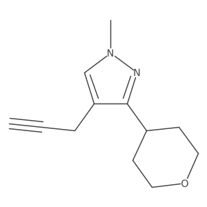 1-methyl-3-(oxan-4-yl)-4-(prop-2-yn-1-yl)-1H-pyrazole Structure