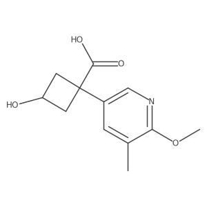 3-Hydroxy-1-(6-methoxy-5-methylpyridin-3-yl)cyclobutane-1-carboxylic acid Structure