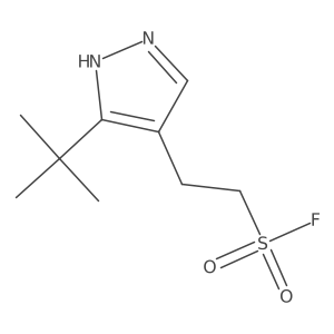 2-(3-tert-butyl-1H-pyrazol-4-yl)ethane-1-sulfonyl fluoride Structure