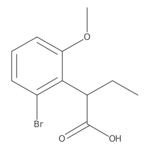 2-(2-Bromo-6-methoxyphenyl)butanoic acid Structure