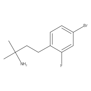 4-(4-Bromo-2-fluorophenyl)-2-methylbutan-2-amine结构式