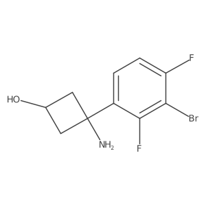 3-Amino-3-(3-bromo-2,4-difluorophenyl)cyclobutan-1-ol Structure