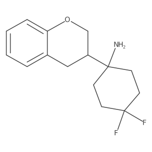 1-(3,4-dihydro-2H-1-benzopyran-3-yl)-4,4-difluorocyclohexan-1-amine Structure