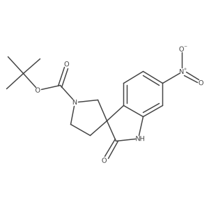tert-Butyl 6-nitro-2-oxospiro[indoline-3,3'-pyrrolidine]-1'-carboxylate Structure