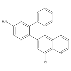 5-(8-chloro-6-quinolinyl)-6-phenyl-2-Pyrazinamine Structure