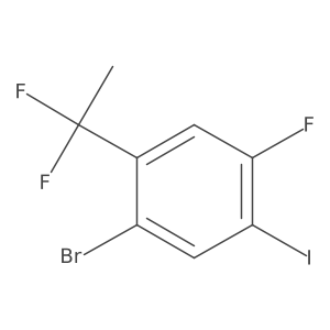 1-Bromo-2-(1,1-difluoroethyl)-4-fluoro-5-iodobenzene结构式