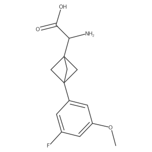 2-Amino-2-[3-(3-fluoro-5-methoxyphenyl)-1-bicyclo[1.1.1]pentanyl]acetic acid Structure