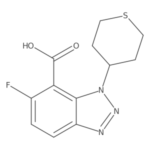 6-fluoro-1-(thian-4-yl)-1H-1,2,3-benzotriazole-7-carboxylic acid Structure