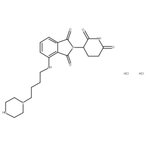 2-(2,6-Dioxopiperidin-3-yl)-4-(4-piperazin-1-ylbutylamino)isoindole-1,3-dione;dihydrochloride结构式