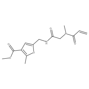 methyl 2-methyl-5-{[2-(N-methylprop-2-enamido)acetamido]methyl}furan-3-carboxylate Structure