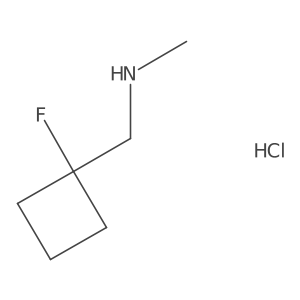 1-(1-Fluorocyclobutyl)-N-methylmethanamine;hydrochloride Structure