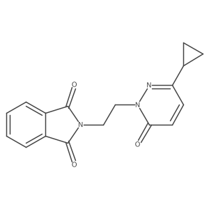 2-[2-(3-cyclopropyl-6-oxo-1,6-dihydropyridazin-1-yl)ethyl]-2,3-dihydro-1H-isoindole-1,3-dione结构式