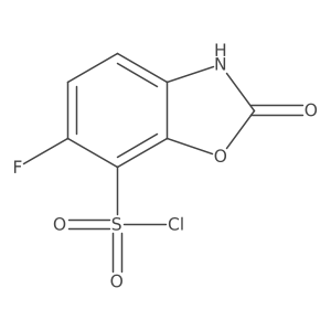 6-Fluoro-2-oxo-2,3-dihydrobenzo[d]oxazole-7-sulfonyl chloride结构式