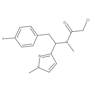 2-chloro-N-[2-(4-fluorophenyl)-1-(1-methyl-1H-pyrazol-3-yl)ethyl]-N-methylacetamide结构式