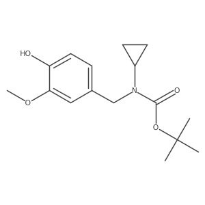 tert-butyl N-cyclopropyl-N-[(4-hydroxy-3-methoxyphenyl)methyl]carbamate Structure