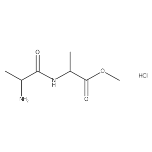 Methyl 2-(2-aminopropanamido)propanoate hydrochloride Structure
