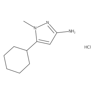 5-cyclohexyl-1-methyl-1H-pyrazol-3-amine hydrochloride Structure