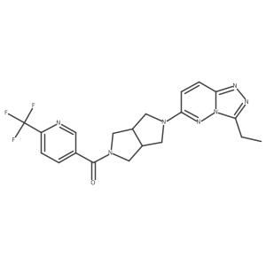 5-(5-{3-Ethyl-[1,2,4]triazolo[4,3-b]pyridazin-6-yl}-octahydropyrrolo[3,4-c]pyrrole-2-carbonyl)-2-(trifluoromethyl)pyridine结构式