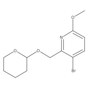 3-Bromo-6-methoxy-2-[[(tetrahydro-2H-pyran-2-yl)oxy]methyl]pyridine结构式