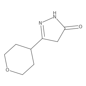 3-(oxan-4-yl)-4,5-dihydro-1H-pyrazol-5-one结构式