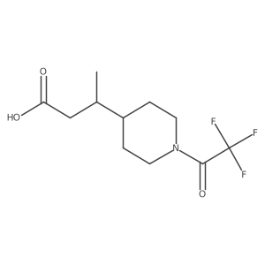 3-[1-(Trifluoroacetyl)piperidin-4-yl]butanoic acid结构式