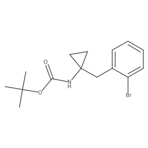 tert-butyl N-{1-[(2-bromophenyl)methyl]cyclopropyl}carbamate结构式