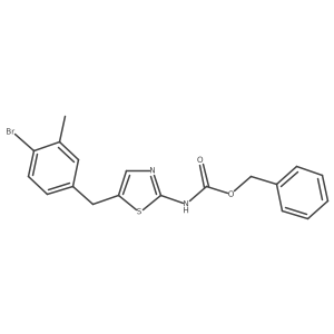benzyl N-{5-[(4-bromo-3-methylphenyl)methyl]-1,3-thiazol-2-yl}carbamate Structure