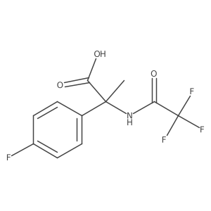 2-(4-Fluorophenyl)-2-(2,2,2-trifluoroacetamido)propanoic acid结构式