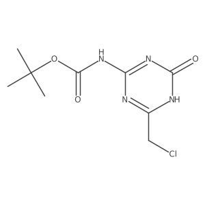 tert-butyl N-[6-(chloromethyl)-4-oxo-4,5-dihydro-1,3,5-triazin-2-yl]carbamate结构式