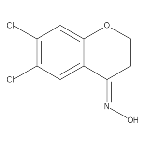 6,7-Dichloro-2,3-dihydro-4-(hydroxyimino)-4H-1-benzopyran结构式