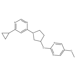 4-Cyclopropyl-6-{3-[(5-methoxypyrimidin-2-yl)oxy]pyrrolidin-1-yl}pyrimidine Structure