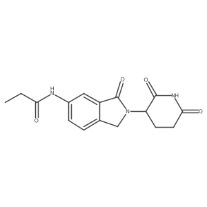 N-[2-(2,6-dioxo-3-piperidyl)-3-oxo-isoindolin-5-yl]propanamide结构式
