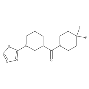 3-(4,4-Difluoropiperidine-1-carbonyl)-1-(1,3,4-thiadiazol-2-yl)piperidine Structure