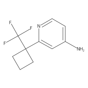2-[1-(Trifluoromethyl)cyclobutyl]pyridin-4-amine Structure