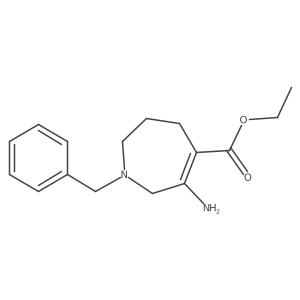 Ethyl 3-Amino-1-benzyl-2,5,6,7-tetrahydro-1H-azepine-4-carboxylate结构式