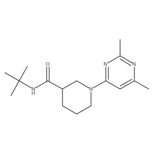 N-tert-butyl-1-(2,6-dimethylpyrimidin-4-yl)piperidine-3-carboxamide结构式