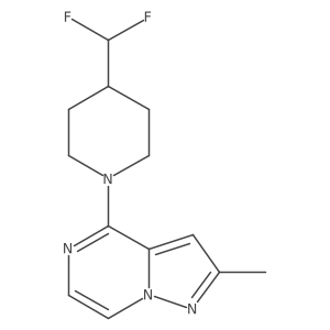 4-(Difluoromethyl)-1-{2-methylpyrazolo[1,5-a]pyrazin-4-yl}piperidine结构式