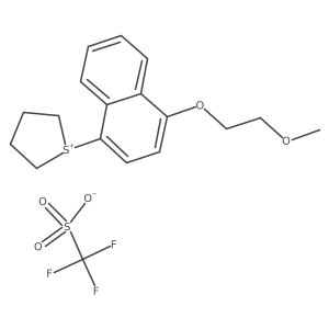 1-[4-(2-Methoxyethoxy)naphthalen-1-yl]thiolan-1-ium;trifluoromethanesulfonate结构式