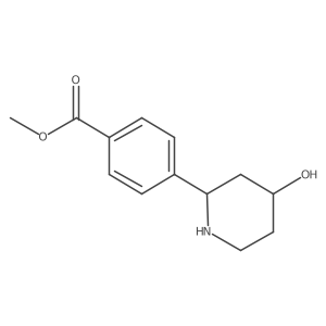 Methyl 4-((2R,4R)-4-hydroxypiperidin-2-yl)benzoate结构式