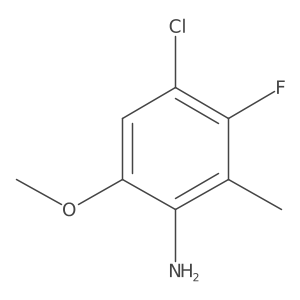 4-Chloro-3-fluoro-6-methoxy-2-methylaniline结构式