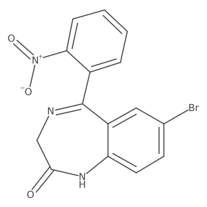 7-Bromo-5-(2-nitro-phenyl)-1,3-dihydro-benzo[e][1,4]diazepin-2-one结构式