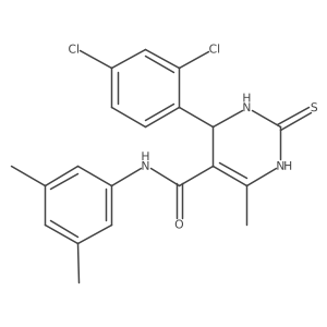 4-(2,4-dichlorophenyl)-N-(3,5-dimethylphenyl)-6-methyl-2-thioxo-1,2,3,4-tetrahydropyrimidine-5-carboxamide Structure