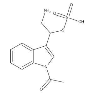Thiosulfuric acid (H2S2O3), S-[1-(1-acetyl-1H-indol-3-yl)-2-aminoethyl] ester结构式