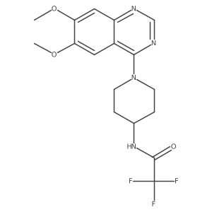 N-[1-(6,7-Dimethoxy-4-quinazolinyl)-4-piperidinyl]-2,2,2-trifluoroacetamide结构式