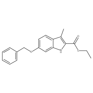 Ethyl 6-(benzyloxy)-3-methyl-1H-indole-2-carboxylate结构式