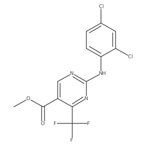 Methyl 2-(2,4-dichlorophenylamino)-4-trifluoromethylpyrimidine-5-carboxylate结构式