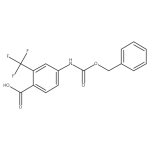 4-{[(Benzyloxy)carbonyl]amino}-2-(trifluoromethyl)benzoic acid Structure