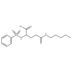 Benzenesulfonyl-L-(N'-pentyl)glutamine结构式