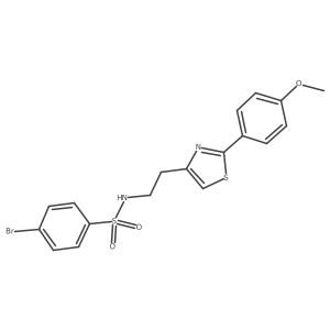4-bromo-N-(2-(2-(4-methoxyphenyl)thiazol-4-yl)ethyl)benzenesulfonamide结构式